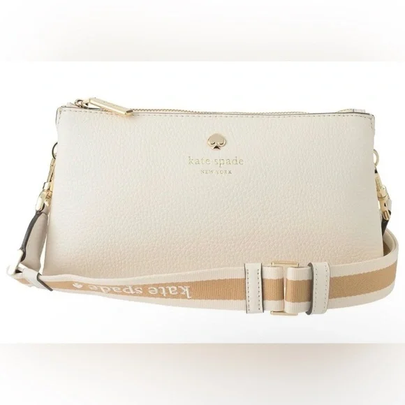 NWT $298 Kate Spade Emma White Crossbody Bag - Picture 1 of 9